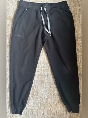 FIGS SCRUBS Black Jogger Pants with Drawstring